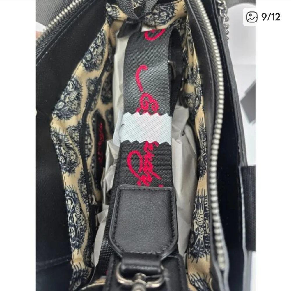 Ed Hardy Nova Skull Rhinestone Bag – Crossbody + Tote ♡ - Picture 6 of 10